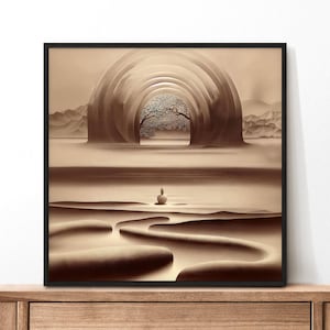 Japanese Zen Framed Art, Framed Original Art, Spiritual Wall Art, Zen Deco, Spiritual Zen, Japan Minimalist Framed Wall Art, Zen Art Gift