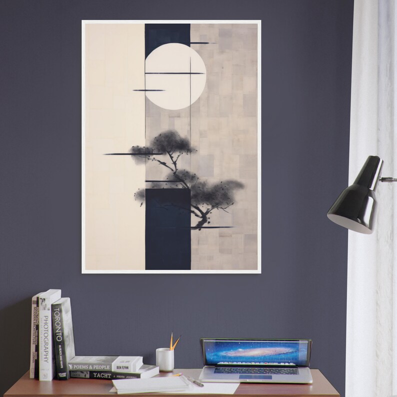 Japanese Framed Art, Framed Original Art, Japandi Wall Art, Japandi Art