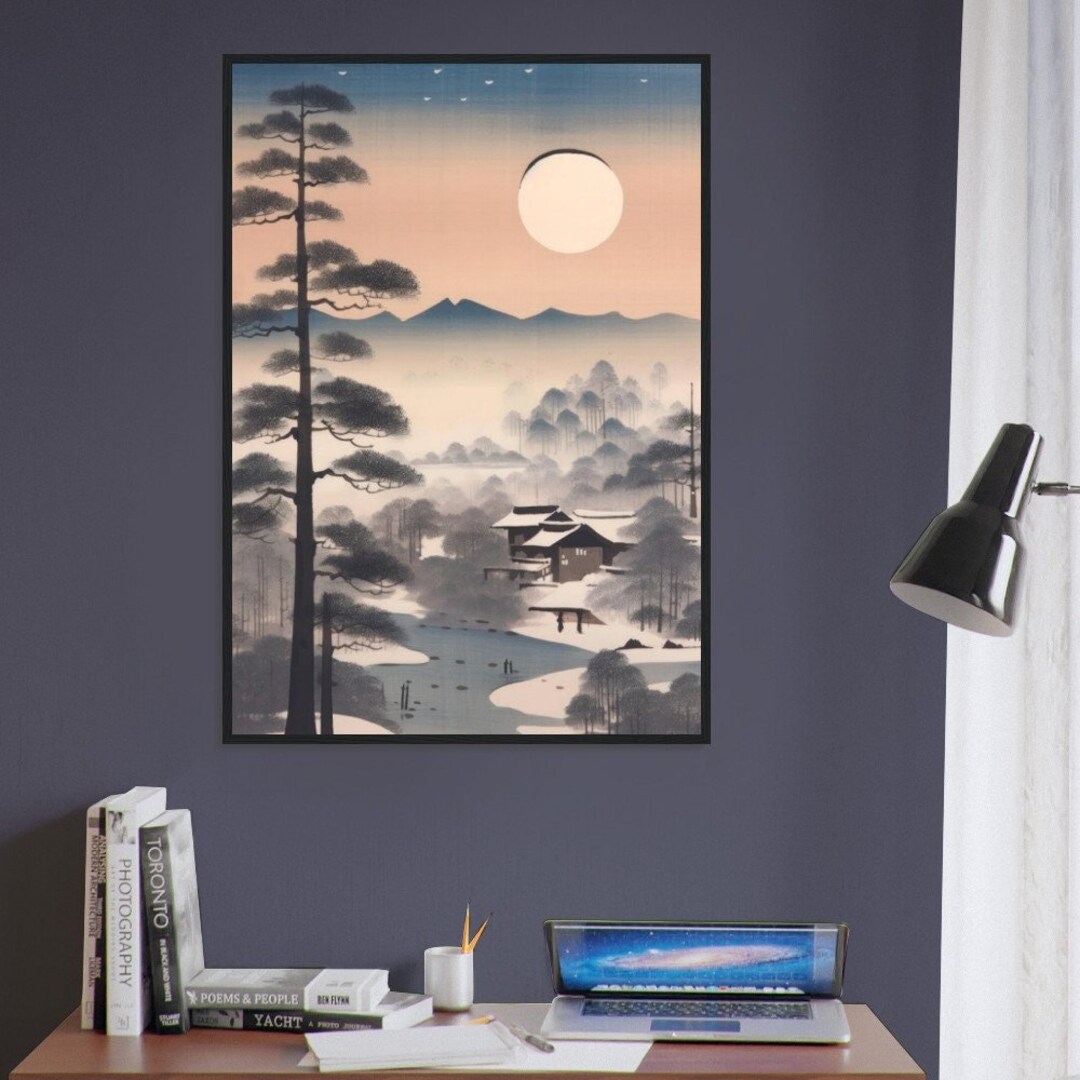 Japanese Framed Art Framed Original Art Japandi Wall Art Etsy