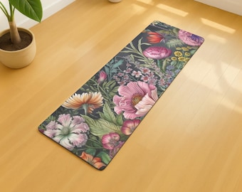 Yoga Mat, Abstract Yoga Mat, Floral Design Yoga Mat, Floral Style Yoga Mat, Workout Accesory, Zen Meditation Mat, Relaxation Mat