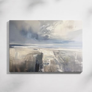 Nordic Abstract Canvas Art Print, Scandinavian Abstract Wall Art, Original Art On Canvas, Nordic Seas Abstract, Nordic Fine Arts Painting