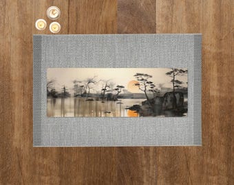 Premium Microsuede Japandi Yoga Mat, Durable Non Slip Exercise Fitness Mat, High Quality Pilates Meditation Workout Mat, Home Practice