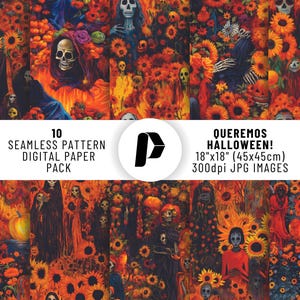 Halloween Digital Paper, Halloween Scrapbook, Halloween Digital Bundle, Halloween Seamless Pattern, Halloween Background, Halloween Prints