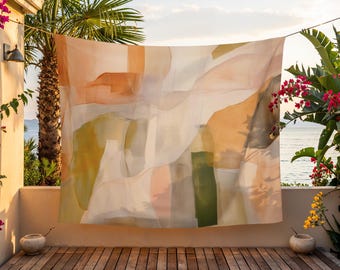 Polyester Wall Tapestry, High Quality Fabric Art, Hemmed Edge Wall Hanging, Durable Boho Decor, Washable Art, Vibrant Print Tapestry Decor