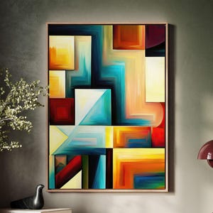 Framed Canvas Abstract Art, Floater Canvas Wall Art, Original Art On Canvas, Modern Abstract Art Piece, Abstract Art Print, Calming Art