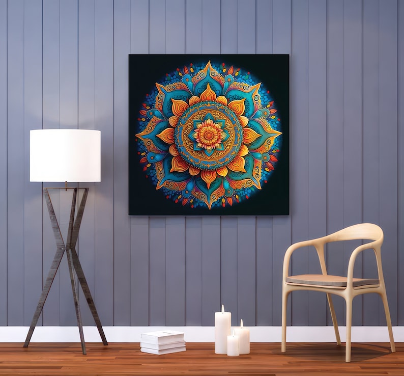 Mandala Wall Decor Mandala Art Mandala Deco Spiritual Etsy
