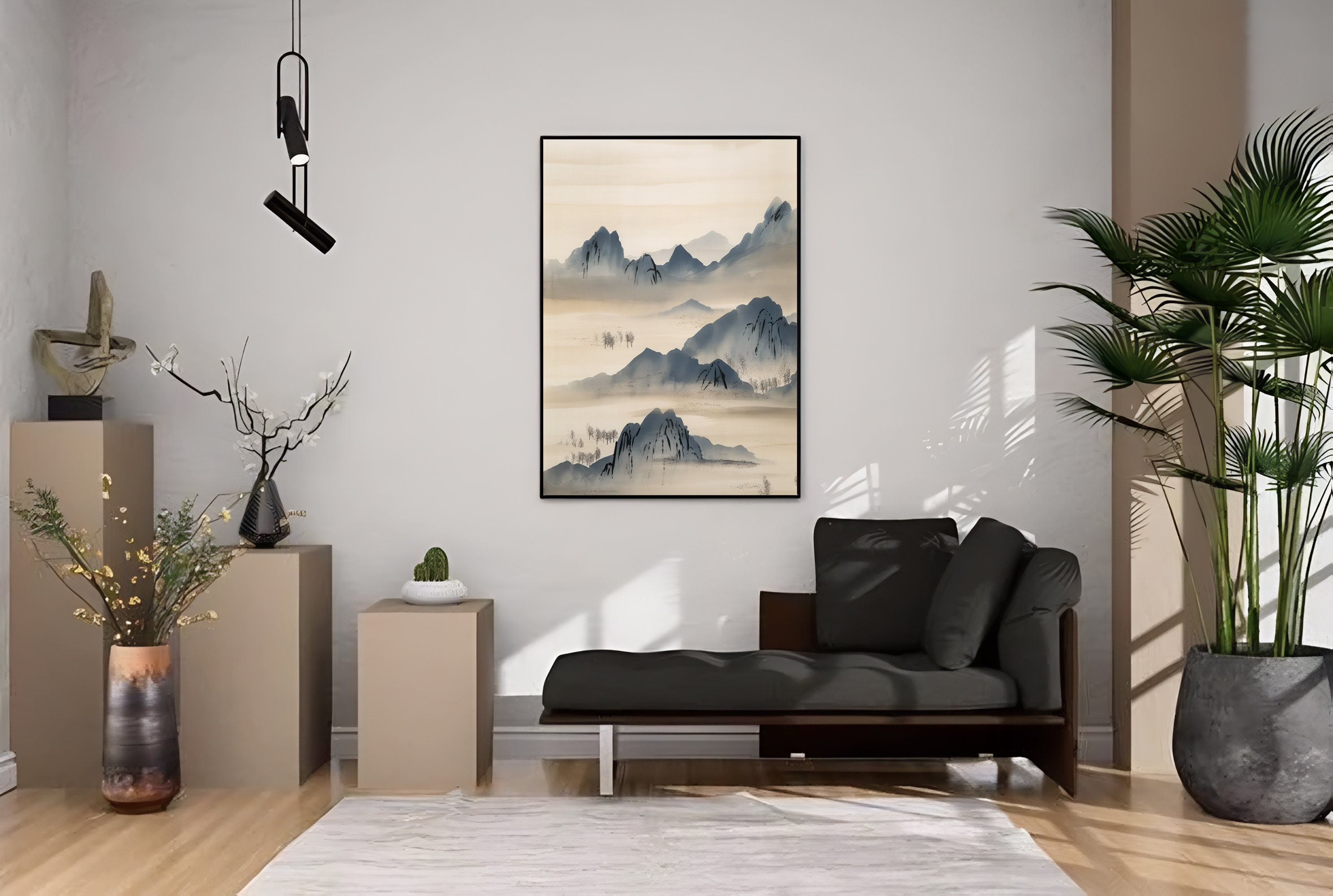 View of Japanese Wall Art Minimalist Wall Art Zen Printable Wall - Etsy
