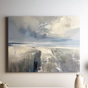 Nordic Abstract Canvas Art Print, Scandinavian Abstract Wall Art, Original Art On Canvas, Nordic Seas Abstract, Nordic Fine Arts Painting