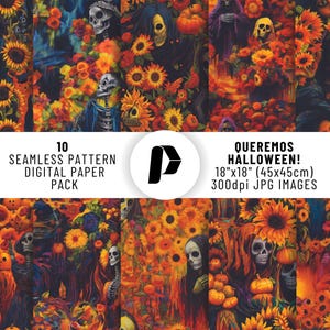 Halloween Digital Paper, Halloween Scrapbook, Halloween Digital Bundle, Halloween Seamless Pattern, Halloween Background, Halloween Prints