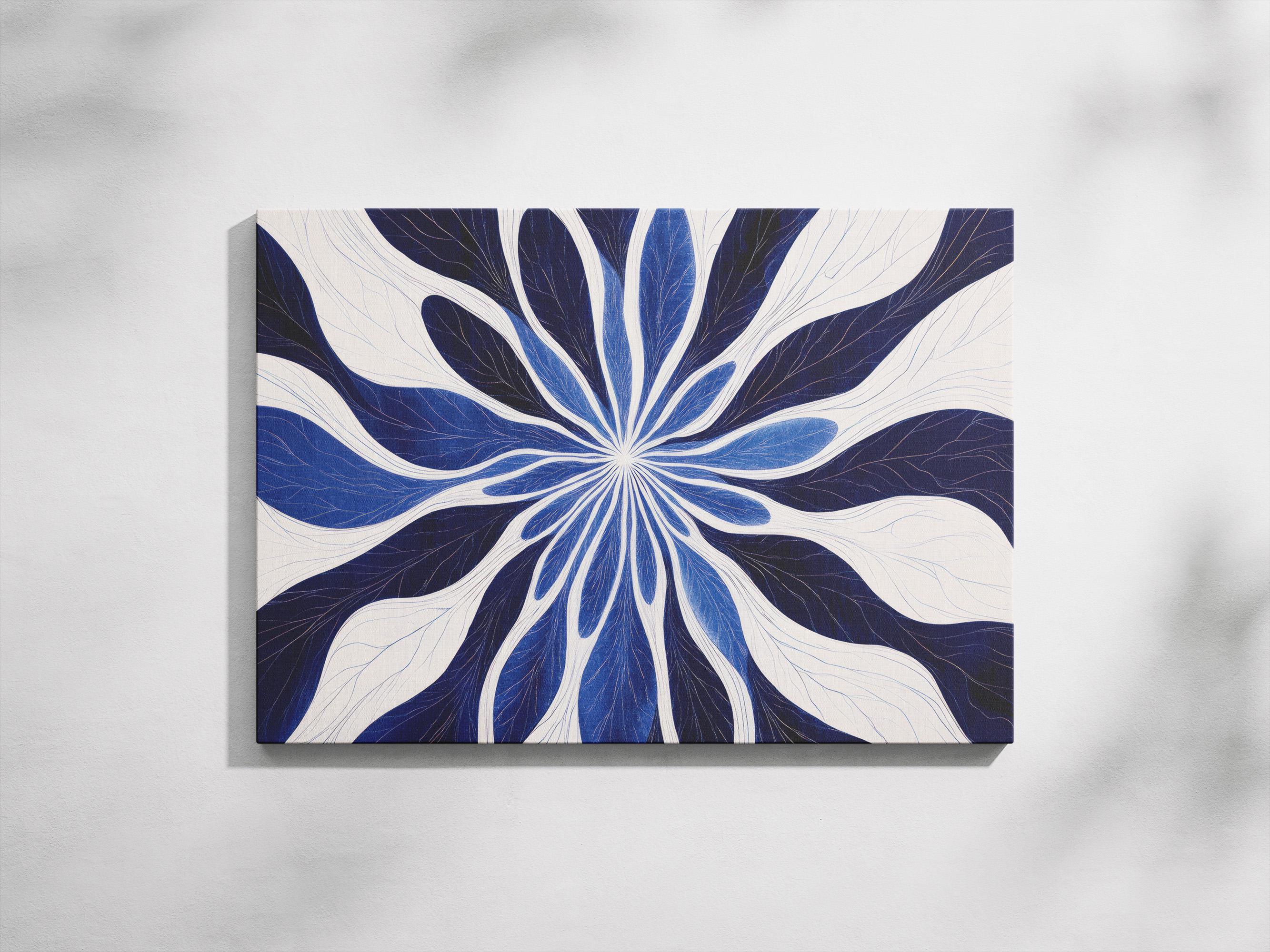 Abstract Organic Canvas Art, Flowing Teardrop Wall Decor, Dynamic