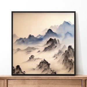 Japanese Zen Framed Art, Framed Original Art, Spiritual Wall Art, Zen Deco, Spiritual Zen, Japan Minimalist Framed Wall Art, Zen Art Gift