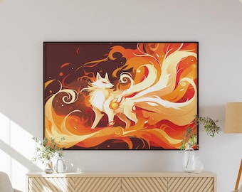 橋本観雪様式の日本の狐の絵画アートプリント（複製） - Etsy 日本