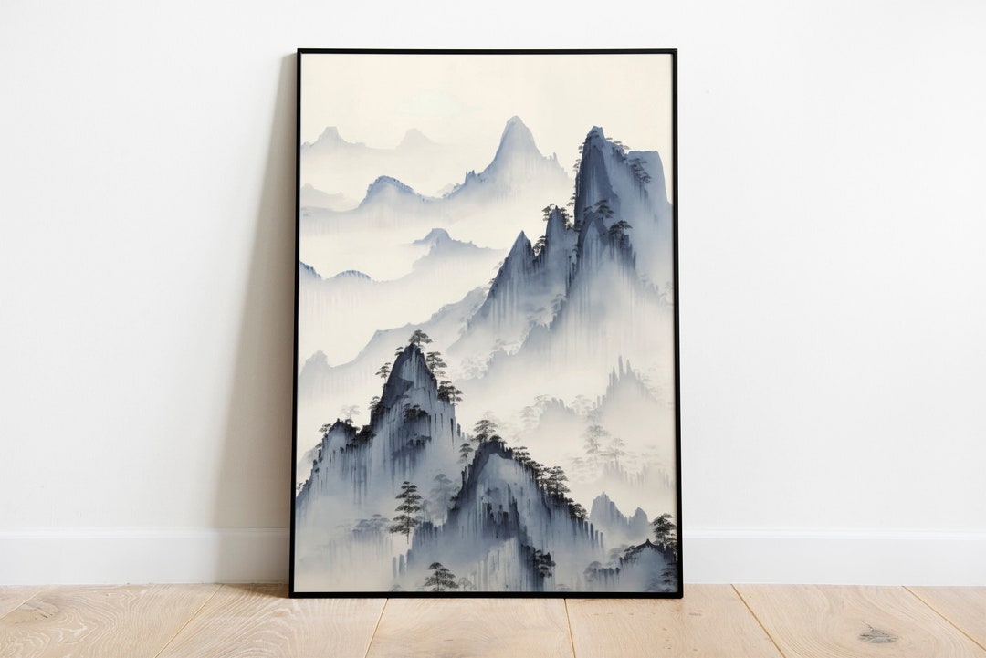 Picture of Japanese Wall Art, Minimalist Wall Art, Neutral Abstract Art, Zen Wall ...
