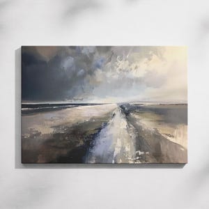 Nordic Abstract Canvas Art Print, Scandinavian Abstract Wall Art, Original Art On Canvas, Nordic Seas Abstract, Nordic Fine Arts Painting