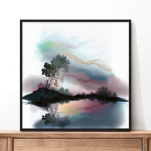 Japanese Zen Framed Art, Framed Original Art, Spiritual Wall Art, Zen Deco, Spiritual Zen, Japan Minimalist Framed Wall Art, Zen Art Gift