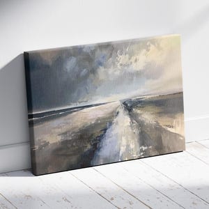 Nordic Abstract Canvas Art Print, Scandinavian Abstract Wall Art, Original Art On Canvas, Nordic Seas Abstract, Nordic Fine Arts Painting