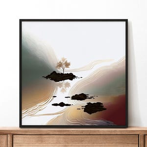Japanese Zen Framed Art, Framed Original Art, Spiritual Wall Art, Zen Deco, Spiritual Zen, Japan Minimalist Framed Wall Art, Zen Art Gift
