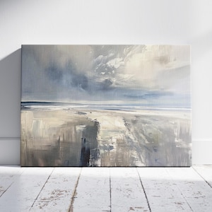 Nordic Abstract Canvas Art Print, Scandinavian Abstract Wall Art, Original Art On Canvas, Nordic Seas Abstract, Nordic Fine Arts Painting