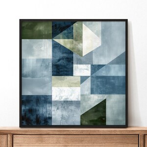 Nordic Abstract Art Print, Scandinavian Abstract Wall Art, Framed Wall Art, Nordic Mountains Abstract, Nordic Fine Arts