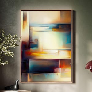 Framed Canvas Abstract Art, Floater Canvas Wall Art, Original Art On Canvas, Modern Abstract Art Piece, Abstract Art Print, Calming Art