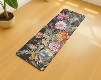 Yoga Mat, Abstract Yoga Mat, Floral Design Yoga Mat, Floral Style Yoga Mat, Workout Accesory, Zen Meditation Mat, Relaxation Mat