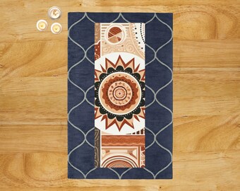 Yoga Lover Gift Mat, Wellness Enthusiast Exercise Mat, Birthday Gift for Her, Boho Meditation Mat, Terracotta Fitness Mat, Yoga Accessory