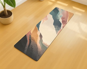Yoga Mat, Abstract Yoga Mat, Zen Yoga Mat, Modern Style Yoga Mat, Workout Accesory, Organic Zen Meditation Mat, Relaxation Mat