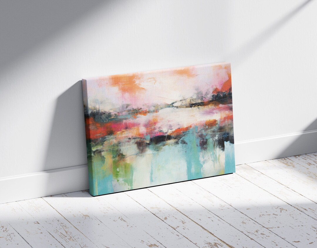Soft Inting Calming Pastel Canvas Painting, Original Art on Canvas, Fine Art Prints ...