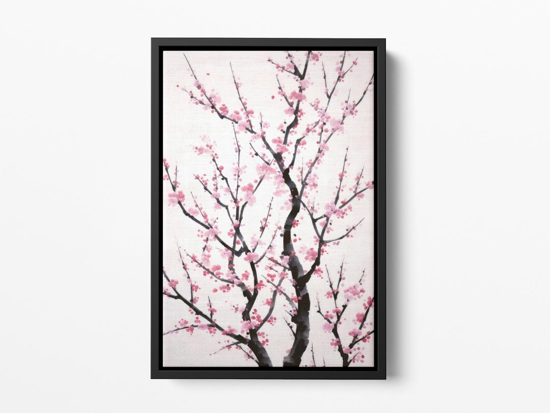 Calming Peaceful Framed Canvas, Contemplative Portrait Wall Art, Serene ...