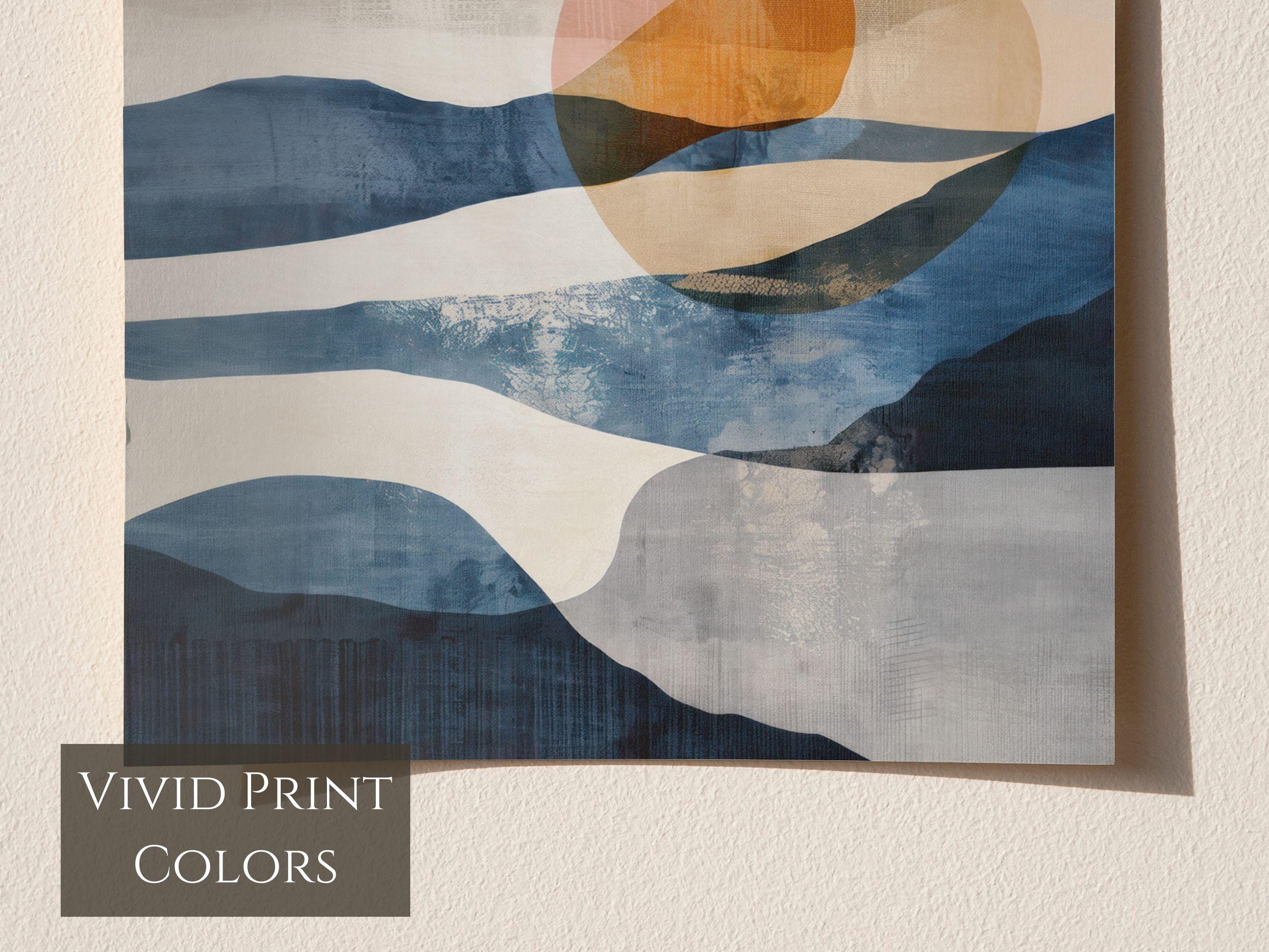 BURNISH WALL ART/NORDIC ABSTRACT パネルアート Nordic Abstract Art Print, Modern Neutral Abstract, Nature