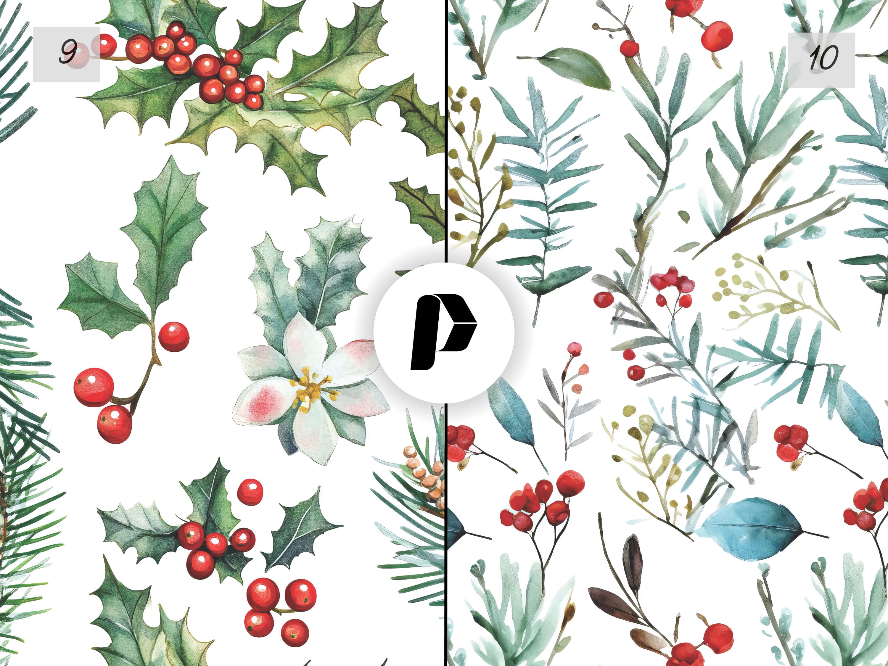 Christmas Seamless Pattern, Christmas Digital Paper, Christmas ...