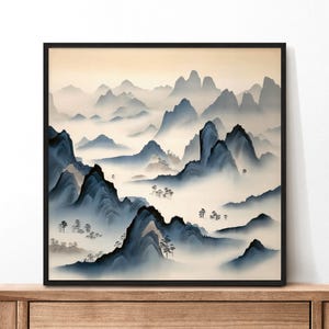 Japanese Zen Framed Art, Framed Original Art, Spiritual Wall Art, Zen Deco, Spiritual Zen, Japan Minimalist Framed Wall Art, Zen Art Gift