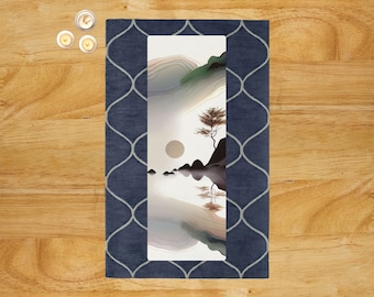 Personal Space Yoga Mat, Office Exercise Mat, Minimalist Fitness Mat, Serene Meditation Mat, Home Workout Gear, Peaceful Studio Mat