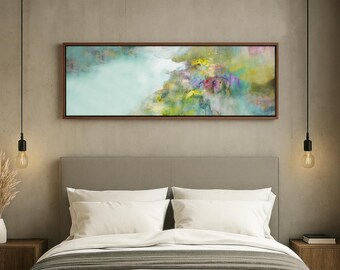 Calming Ethereal Decor, Serene Abstract Landscape Painting, Tranquil Wall Art for Bedroom, Meditative Pastel Artwork for a Peaceful Home