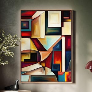 Framed Canvas Abstract Art, Floater Canvas Wall Art, Original Art On Canvas, Modern Abstract Art Piece, Abstract Art Print, Calming Art