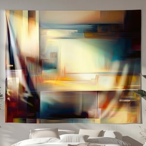 Abstract Tapestry, Original Art on Tapestry, Urban Wall Hanging, Elegant Tapestry, Modern Indoor Wall Tapestry, Abstract Decor