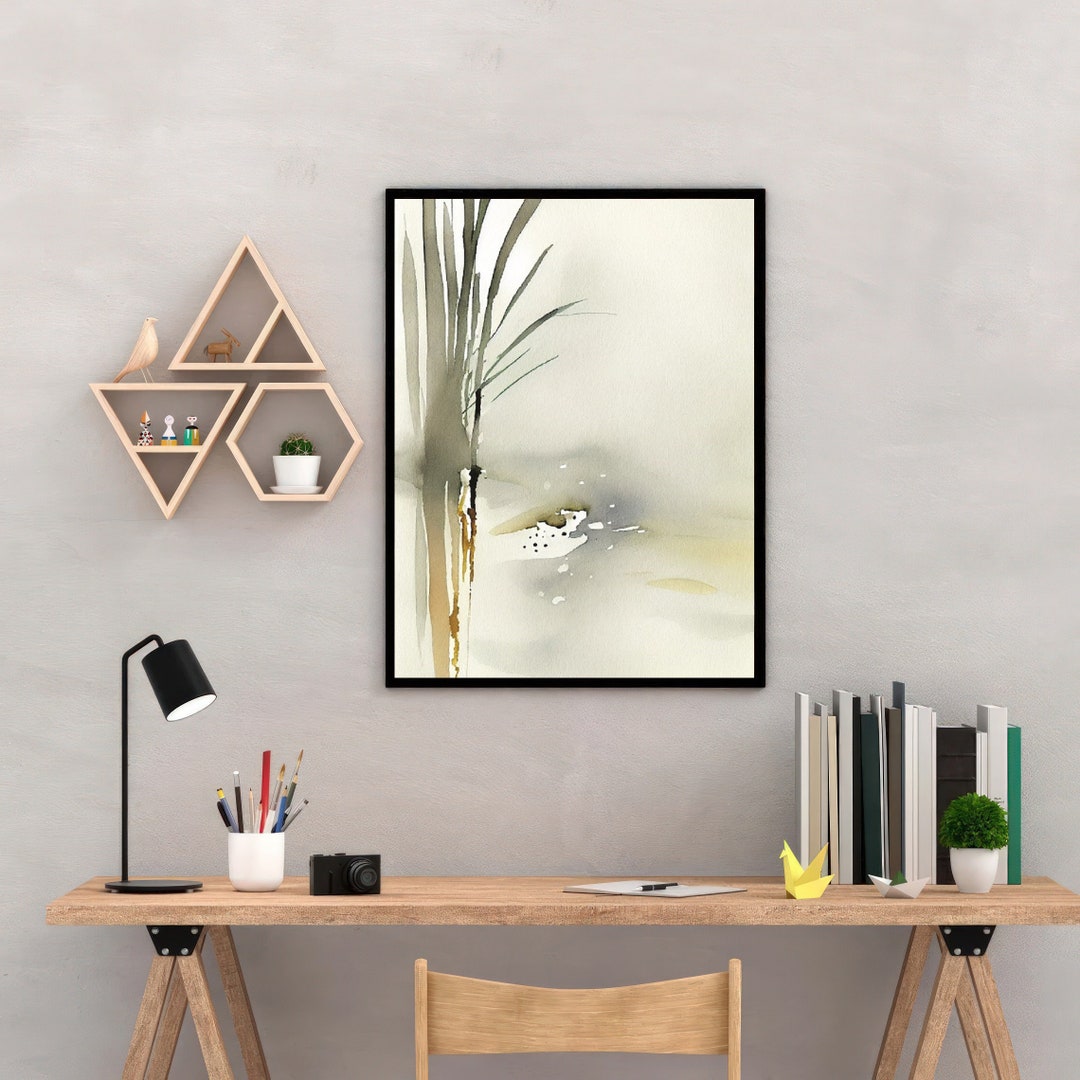 Zen Wall Art, Modern Minimalist, Minimalist Wall Art, Zen Watercolor ...