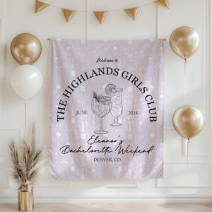 Personalized Bachelorette Weekend Banner, Customizable Bachelorette Party Tapestry, Original Bachelorette Party Decoration