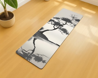 Esterilla de yoga para exteriores, esterilla de viaje, esterilla de fitness portátil, esterilla de meditación Zen Tree, equipo ligero para hacer ejercicio, esterilla antideslizante para gimnasio, regalo de yoga