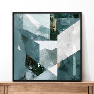 Nordic Abstract Art Print, Scandinavian Abstract Wall Art, Framed Wall Art, Nordic Mountains Abstract, Nordic Fine Arts