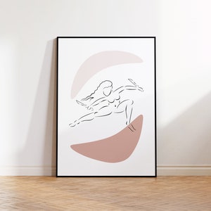 Line Art | Female Body | Powerful Woman | Printable Art | Fantasy Digital Art | Rogue