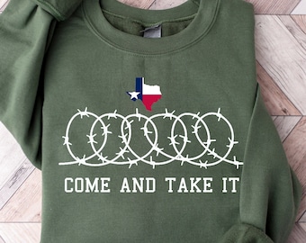 Come And Take It Texas Tee: Barbed Wire Support Shirt
