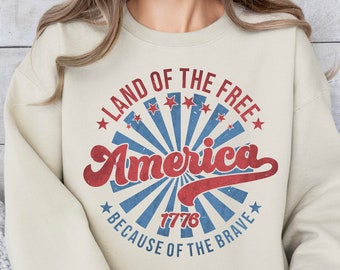 Camiseta retro de EE. UU.: Tierra de la libertad, camiseta del 4 de julio