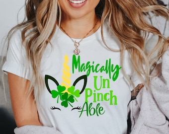 St. Patrick's Day Unicorn Shamrock T-Shirt, UnPinch-Able Shirt
