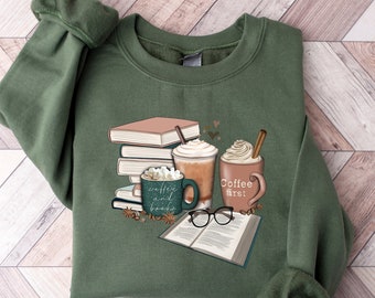 Books and Coffee Shirt: Teacher's Cozy Book Lover Gift