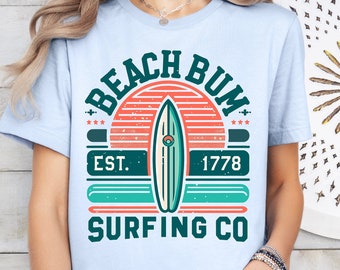 Beach Bum Surfing Co Shirt: Summer Ocean Tee