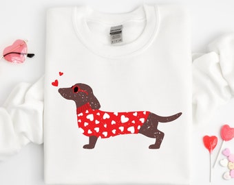 Dachshund Mama Sweatshirt: Valentine's Day Doxie Gift