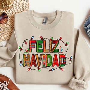 Feliz Navidad Shirt: Spanish Christmas Lights Family Matching
