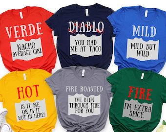 Camisa de disfraz de salsa de taco: Camisa de Halloween familiar a juego