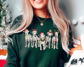 Christmas Dalmatian Sweatshirt: Dog Mom Holiday Tee